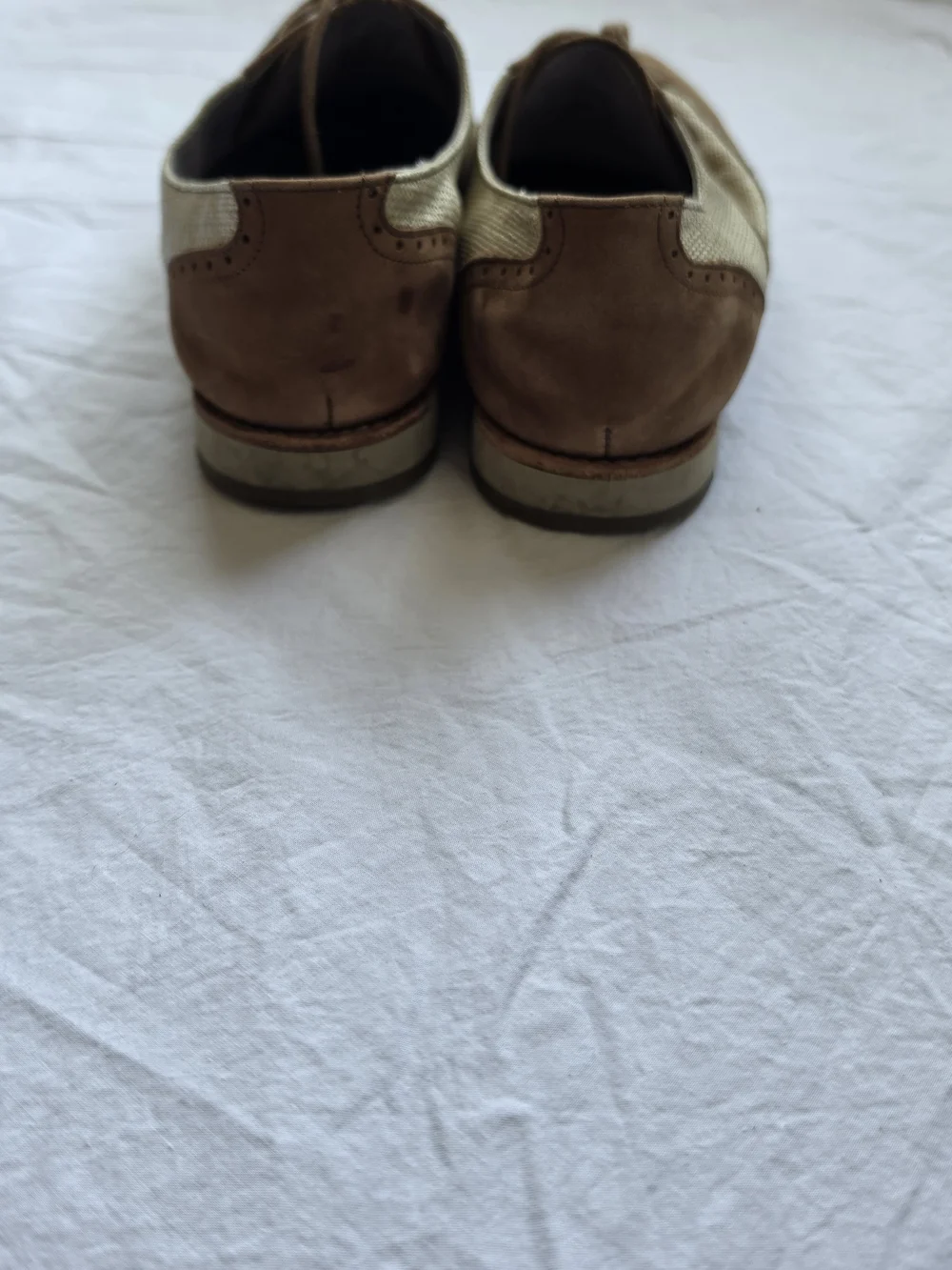 Johnston & Murphy Brown and Cream Wingtip Derby Oxfords